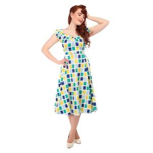Collectif Paint Pot Dolores Pinup Plus Size Dress 2X